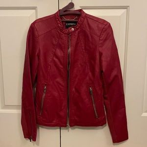 Express faux Leather bomber